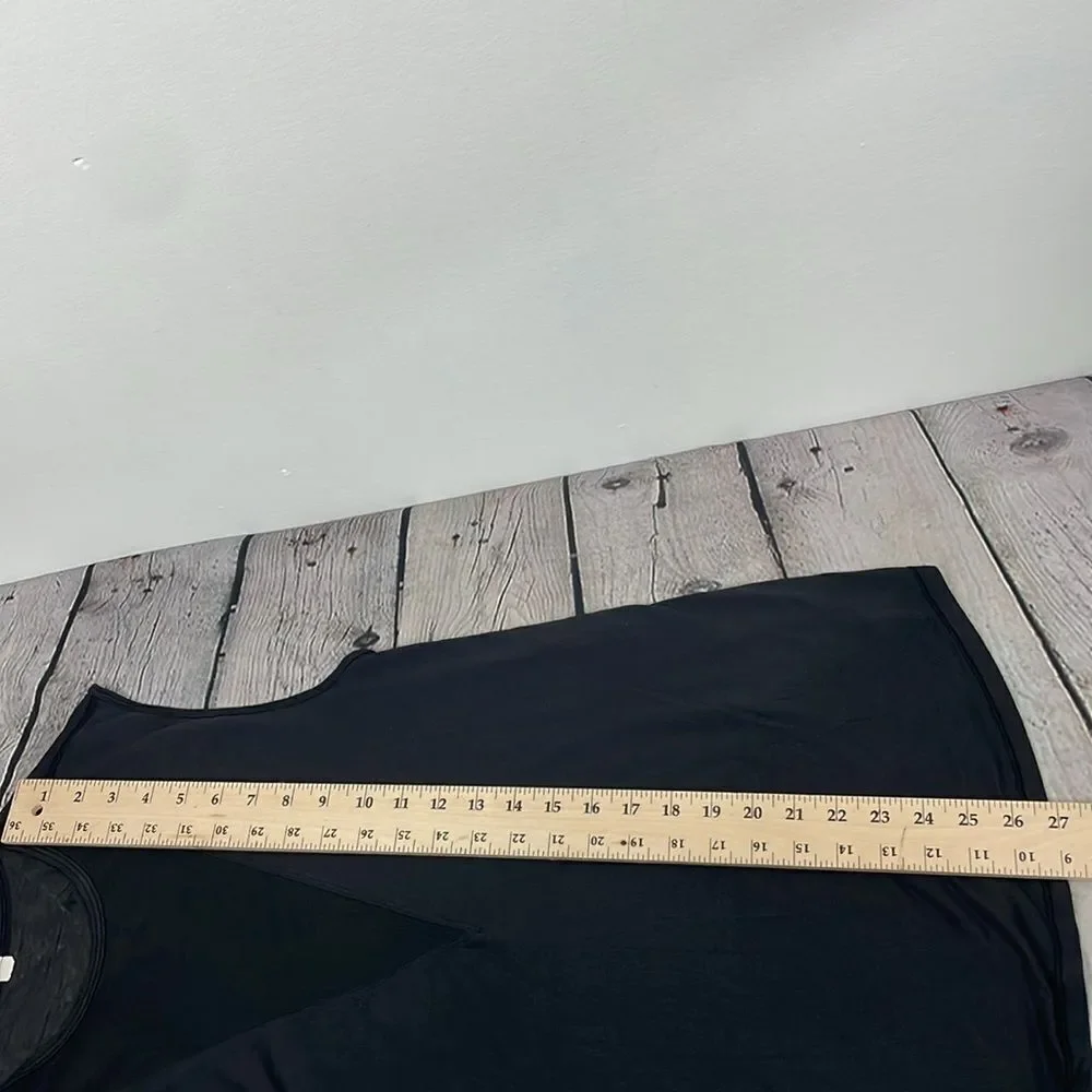 Lululemon Lab Edge Tee Sleeveless Tank Top Black Knit Mesh 